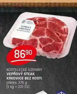 Flop VEPŘOVÝ STEAK KRKOVICE BEZ KOSTI plátky, 375 g nabídka