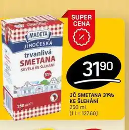 Flop JČ SMETANA 31% KE ŠLEHÁNÍ 250 ml nabídka