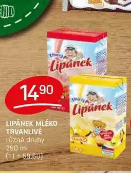 Flop LIPÁNEK MLÉKO TRVANLIVÉ různé druhy 250 ml nabídka