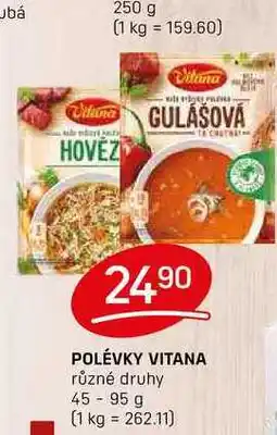 Flop POLÉVKY VITANA různé druhy 45-95 g nabídka