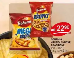 Flop BOHEMIA KŘUPKY SÝROVÉ, ARAŠÍDOVÉ 100 - 200 g nabídka