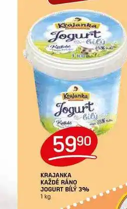Flop KRAJANKA KAŽDÉ RÁNO JOGURT BÍLÝ 3% 1 kg nabídka