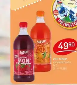 Flop ZON SIRUP vybrané druhy 0,7l nabídka