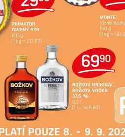 Flop BOŽKOV ORIGINÁL, BOŽKOV VODKA 37,5 % 0,2l nabídka