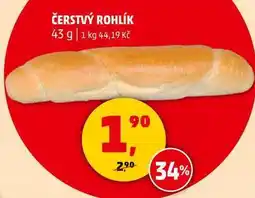 Penny Market ČERSTVÝ ROHLÍK, 43 g nabídka
