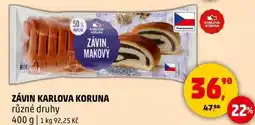 Penny Market ZÁVIN KARLOVA KORUNA různé druhy, 400 g nabídka