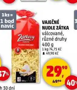Penny Market VAJEČNÉ NUDLE ZÁTKA válcované, 400 g nabídka