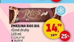 Penny Market ZMRZLINA RIOS BIG různé druhy, 120 ml nabídka