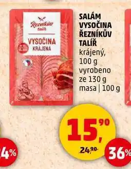 Penny Market SALÁM VYSOČINA ŘEZNÍKŮV TALÍŘ krájený, 100 g nabídka