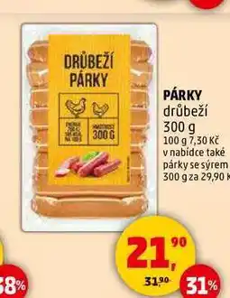 Penny Market DRŮBEŽÍ PÁRKY, 300 g nabídka