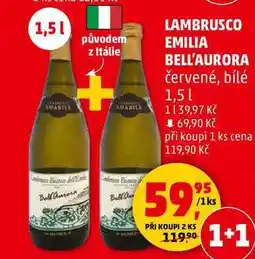 Penny Market LAMBRUSCO EMILIA BELL'AURORA červené, 1,5 l nabídka