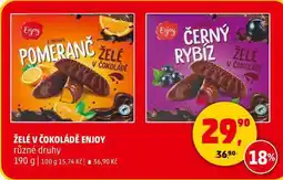Penny Market ŽELÉ V ČOKOLÁDĚ ENJOY různé druhy, 190 g nabídka
