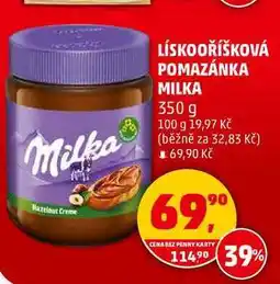 Penny Market LÍSKOOŘÍŠKOVÁ POMAZÁNKA MILKA, 350 g nabídka