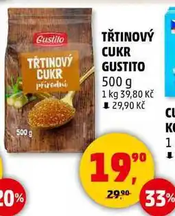 Penny Market TŘTINOVÝ CUKR GUSTITO, 500 g nabídka