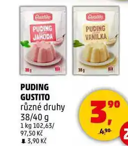 Penny Market PUDING GUSTITO různé druhy, 38/40 g nabídka