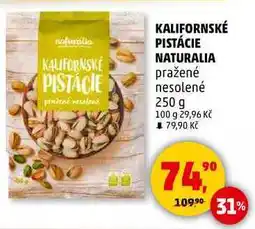 Penny Market KALIFORNSKÉ PISTÁCIE NATURALIA pražené nesolené, 250 g nabídka