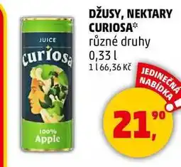 Penny Market DŽUSY, NEKTARY CURIOSA různé druhy, 0,33 l nabídka