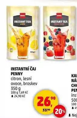 Penny Market INSTANTNÍ ČAJ PENNY citron, lesní ovoce, broskev, 350 g nabídka