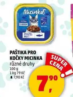 Penny Market PAŠTIKA PRO KOČKY MICINKA různé druhy, 100 g nabídka