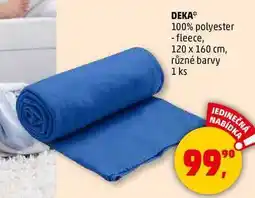 Penny Market DEKA 100% polyester - fleece, 120 x 160 cm, různé barvy, 1 ks nabídka