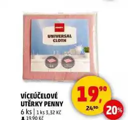 Penny Market VÍCEÚČELOVÉ UTĚRKY PENNY, 6 ks nabídka