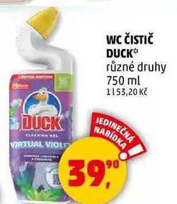 Penny Market WC ČISTIČ DUCK různé druhy, 750 ml nabídka