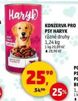 Penny Market KONZERVA PRO PSY HARYK různé druhy, 1,24 kg nabídka