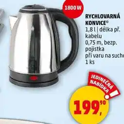 Penny Market RYCHLOVARNÁ KONVICE, 1,8 l, délka př. kabelu 0,75 m, 1 ks nabídka