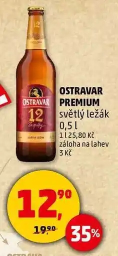 Penny Market OSTRAVAR PREMIUM 12 světlý ležák, 0,5 l nabídka