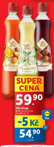 Lidl YO sirup nabídka