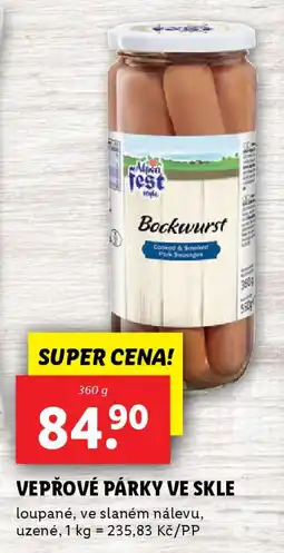 Lidl Vepřové párky ve skle nabídka