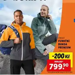 Lidl CRIVIT FUNKČNÍ BUNDA PREMIUM nabídka
