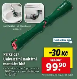 Lidl Parkside Univerzální sanitární montážní klíč nabídka