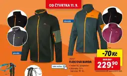 Lidl CRIVIT FLEECOVÁ BUNDA nabídka