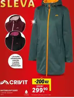 Lidl CRIVIT SOFTSHELLOVÝ KABÁT nabídka