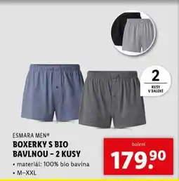 Lidl ESMARA MEN BOXERKY S BIO BAVLNOU – 2 KUSY nabídka