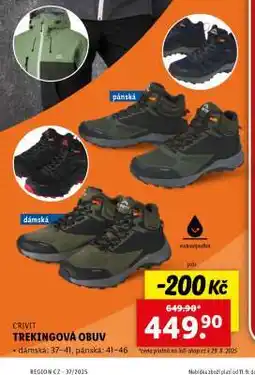 Lidl CRIVIT Trekingová obuv nabídka