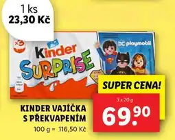 Lidl KINDER VAJÍČKA S PŘEKVAPENÍM nabídka