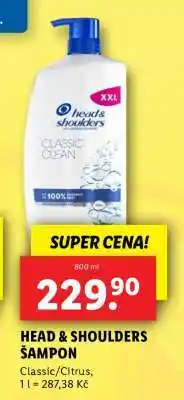 Lidl HEAD& SHOULDERS Šampon nabídka