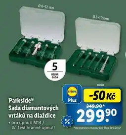 Lidl Parkside Sada diamantových vrtáků na dlaždice nabídka
