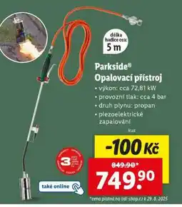 Lidl Parkside Opalovací přístroj nabídka