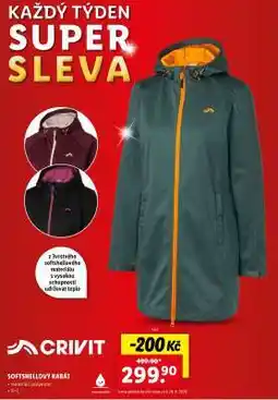 Lidl CRIVIT SOFTSHELLOVÝ KABÁT nabídka