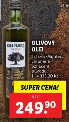 Lidl CHAPARRO ORIGENS Olivový olej nabídka