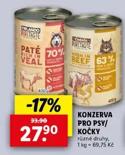 Lidl Konzerva pro psy/kočky nabídka