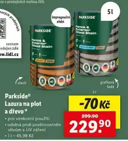 Lidl Parkside Lazura na plot a dřevo nabídka