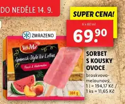 Lidl Sorbet s kousky ovoce nabídka