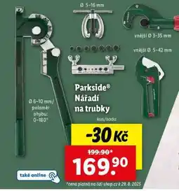 Lidl Parkside Nářadí na trubky nabídka