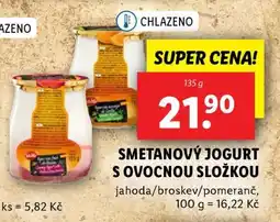 Lidl Smetanový jogurt s ovocnou složkou nabídka