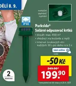 Lidl PARKSIDE Solární odpuzovač krtků nabídka