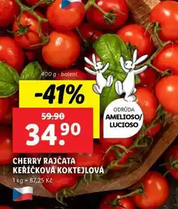 Lidl CHERRY RAJČATA KEŘÍČKOVÁ KOKTEJLOVÁ nabídka
